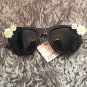 Black Sunglasses with floral design